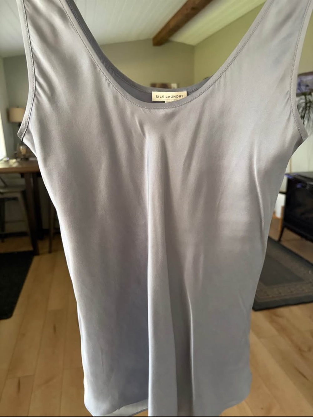 Silk Laundry Scoop Neck Tank Top (S)